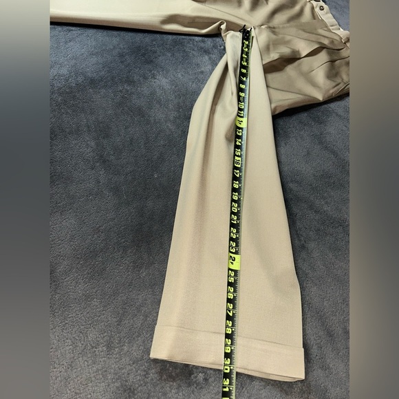 Nordstrom JB Britches Size 36W Khaki Pleated Front Business Wedding Dress Pants - Picture 6 of 11